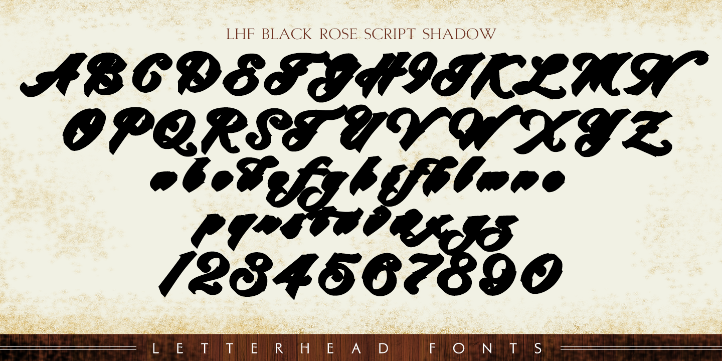 Example font LHF Black Rose Script #3